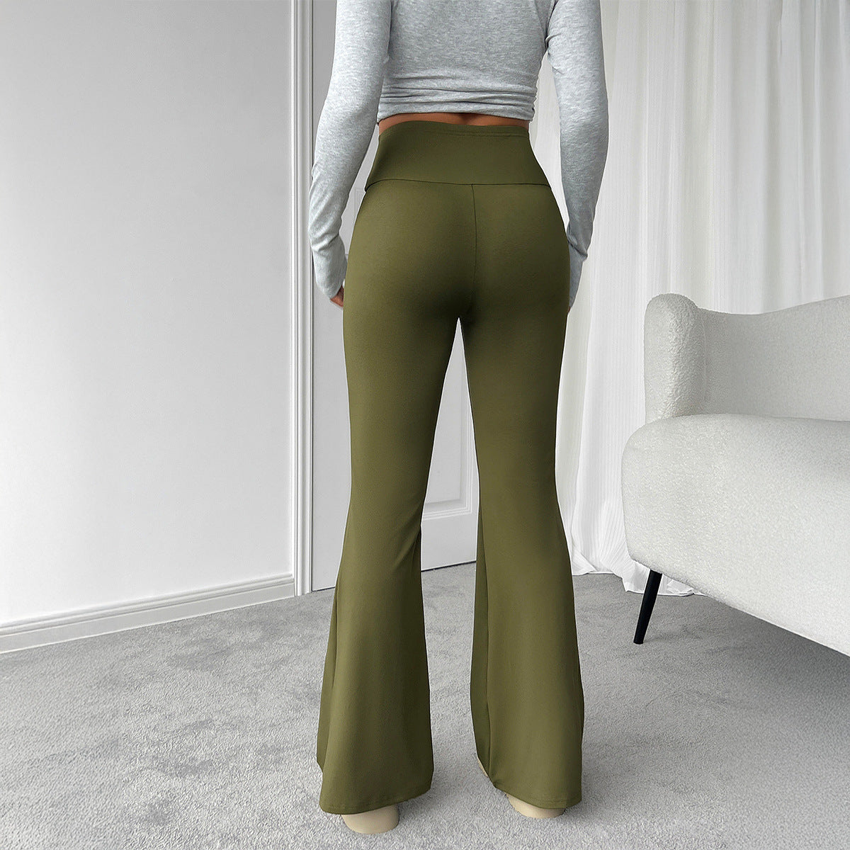 Casual Slim-fitting Belly Contracting Peach Hip Micro-pull Yoga Trousers Women's Clothing - Dana Fashion