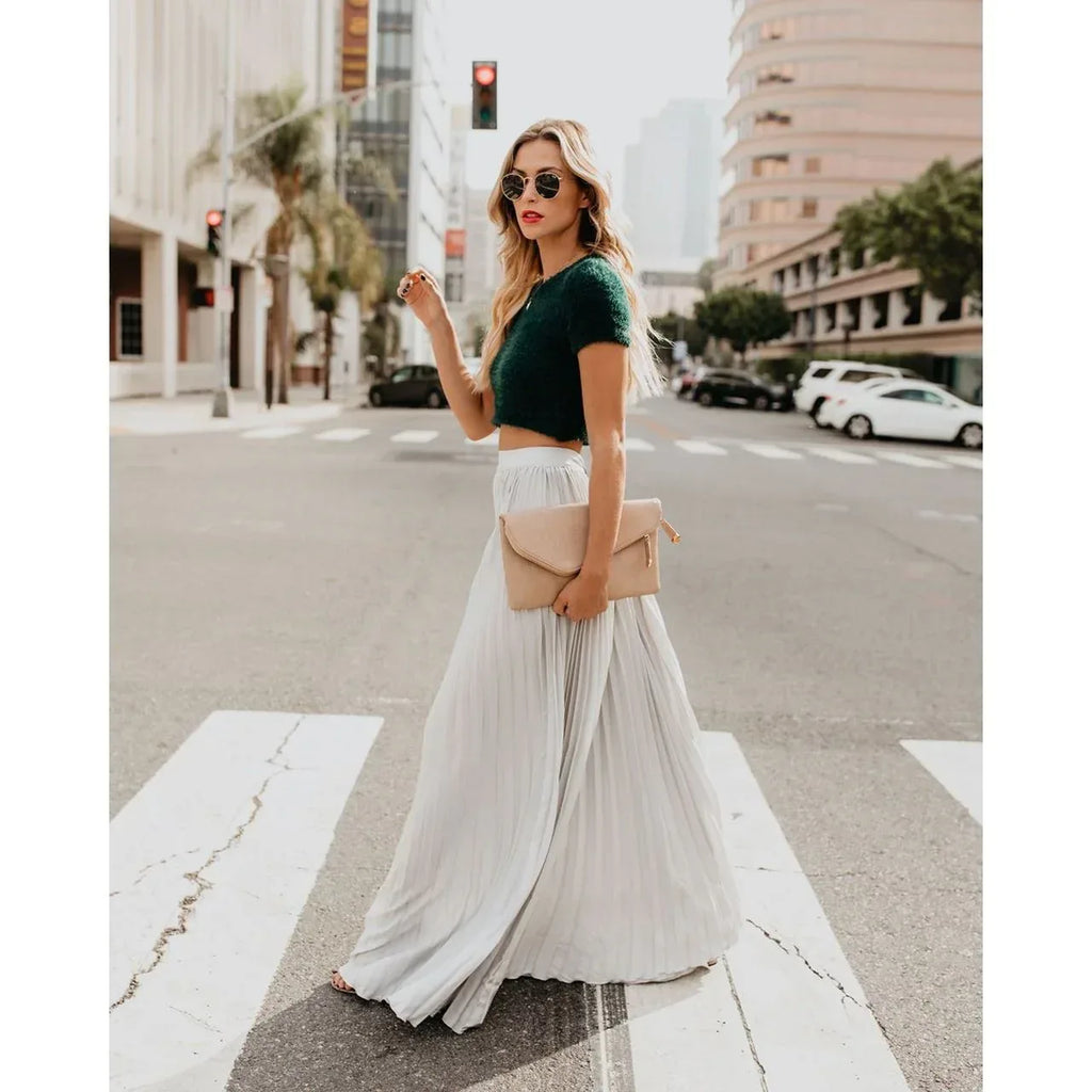 Women fashion casual skirt girls high Waist long skirts - DanaFashionstore