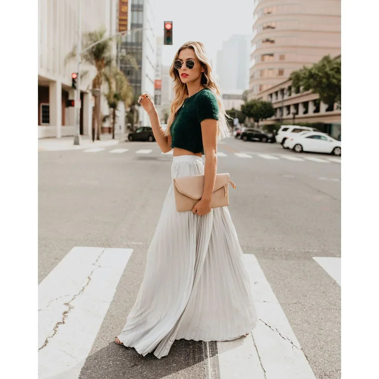 Women fashion casual skirt girls high Waist long skirts - DanaFashionstore