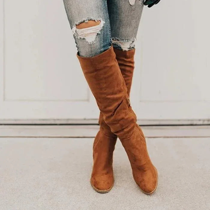 Block heel retro high boots - DanaFashionstore