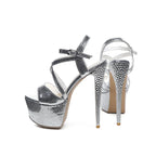 New Faux Leather Buckle Fish Mouth Stiletto Sandals - DanaFashionstore