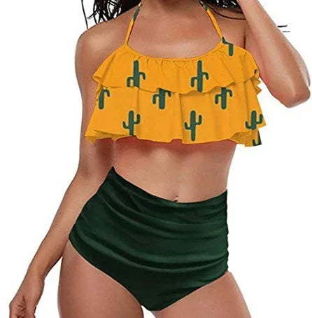 Ruffled flounced high waist bikini - DanaFashionstore