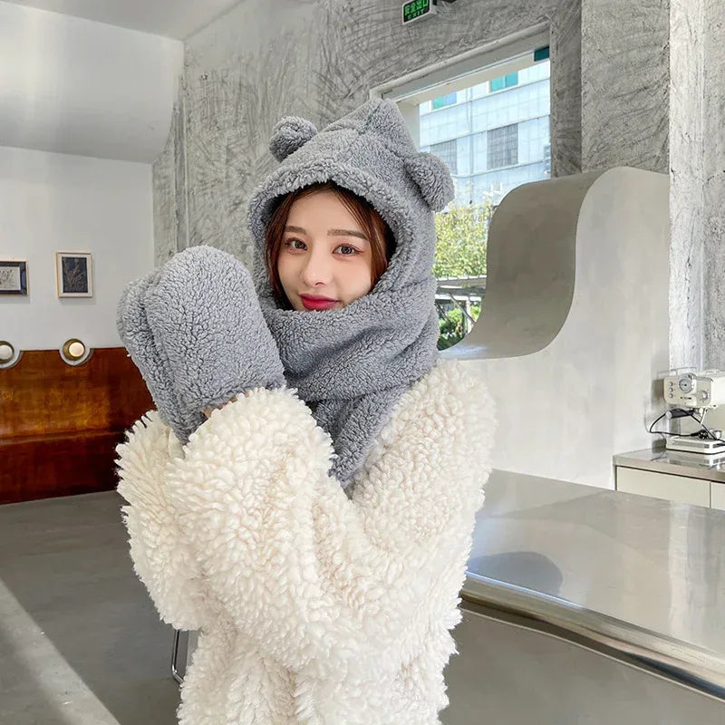 Ears Animal Hat Gloves Scarf - DanaFashionstore
