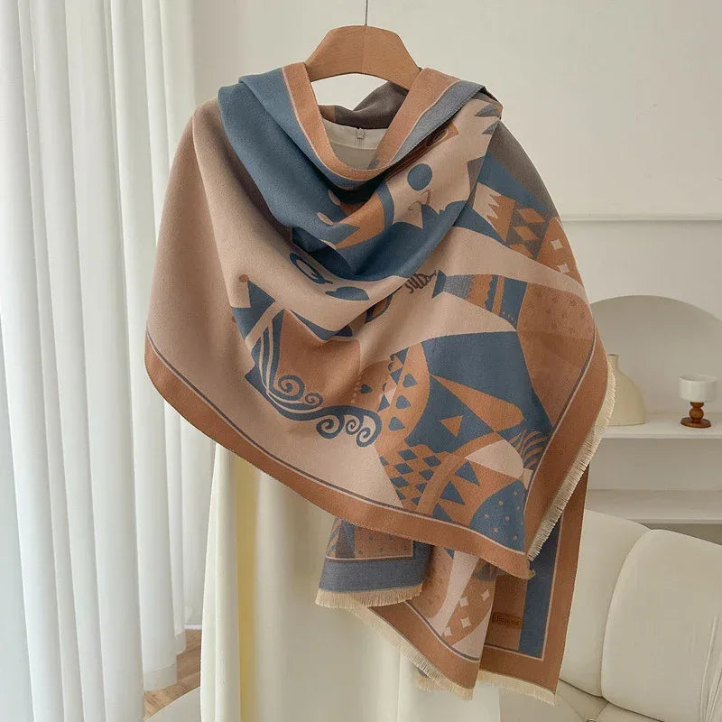 Retro High Sense Artificial Cashmere Scarf - DanaFashionstore
