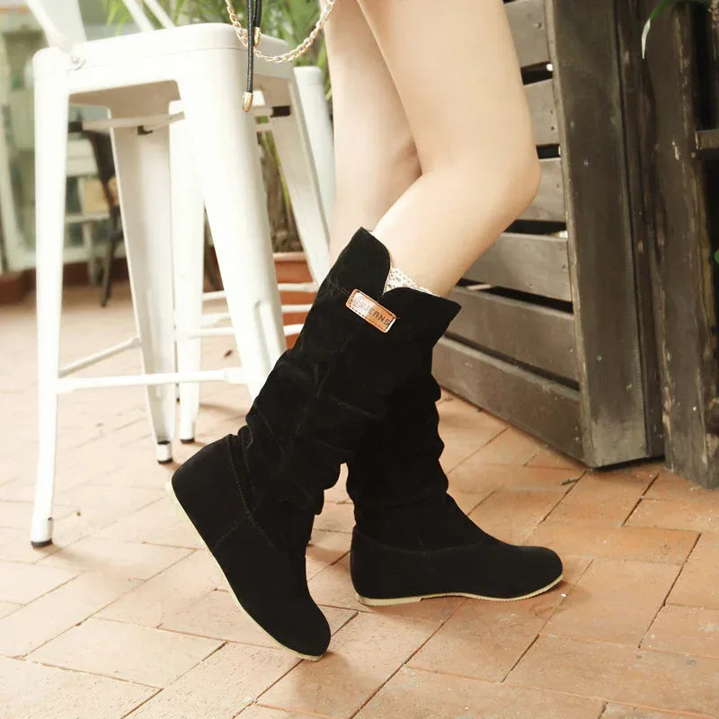 Lace Frosted Ladies Flat Boots - DanaFashionstore