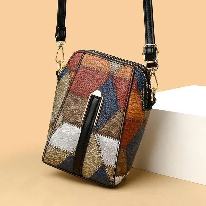 Fashion Soft Leather Stitching Shoulder Bag - DanaFashionstore