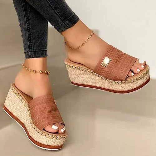 Women's Hemp Rope Platform Sandals - Summer Fashion Footwear