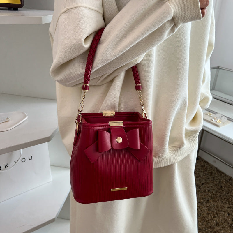 New Special-interest Design Bowknot Color Matching Shoulder Messenger Bag - Dana Fashion