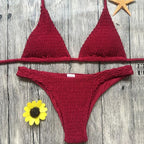 Swimsuit sexy pleated triangle bikini - DanaFashionstore