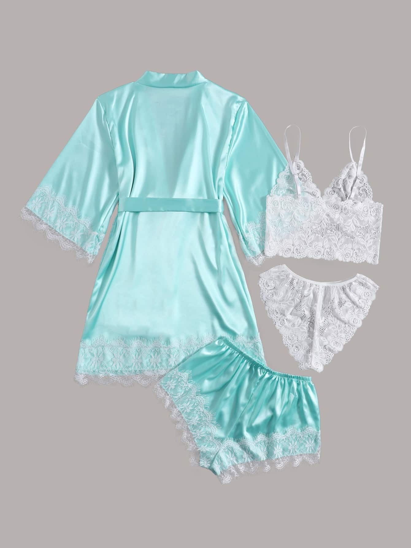Artificial Silk Plus Size European And American Nightgown - Dana Fashion
