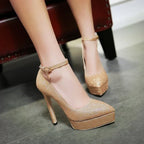 Women's Fashion Classy Stilettos Waterproof Platform Shoes - DanaFashionstore