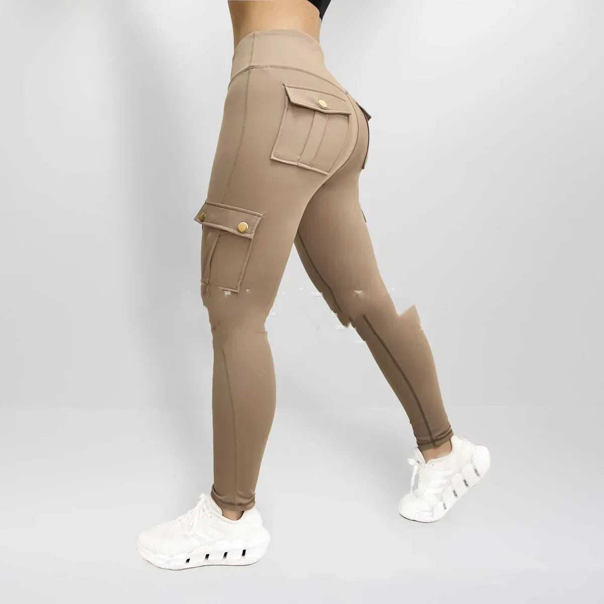 Workwear With Pocket Fitness Pants For Women High Elastic Tight - DanaFashionstore