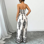 Wide-Leg Printed Jumpsuit 2026 - Slim Fit Tied Casual Jumpsuit - DanaFashionstore