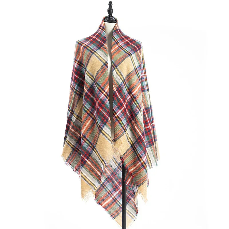 Women's Cashmere-like Plus-sized Double-sided Qicaigei Scarf Shawl - DanaFashionstore
