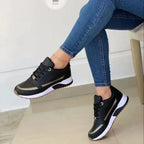 Casual Lace-up Flat Shoes Women Shallow Round Toe Sports Walking Sneakers - DanaFashionstore