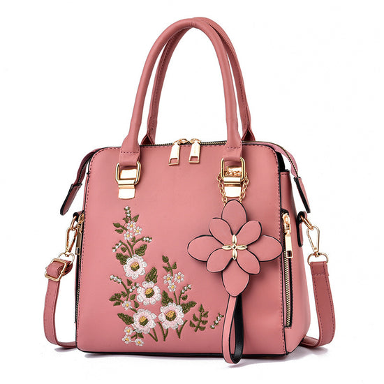 Fashion Flowers Embroidered Handbag Women Shoulder Messenger Bags - Dana Fashion