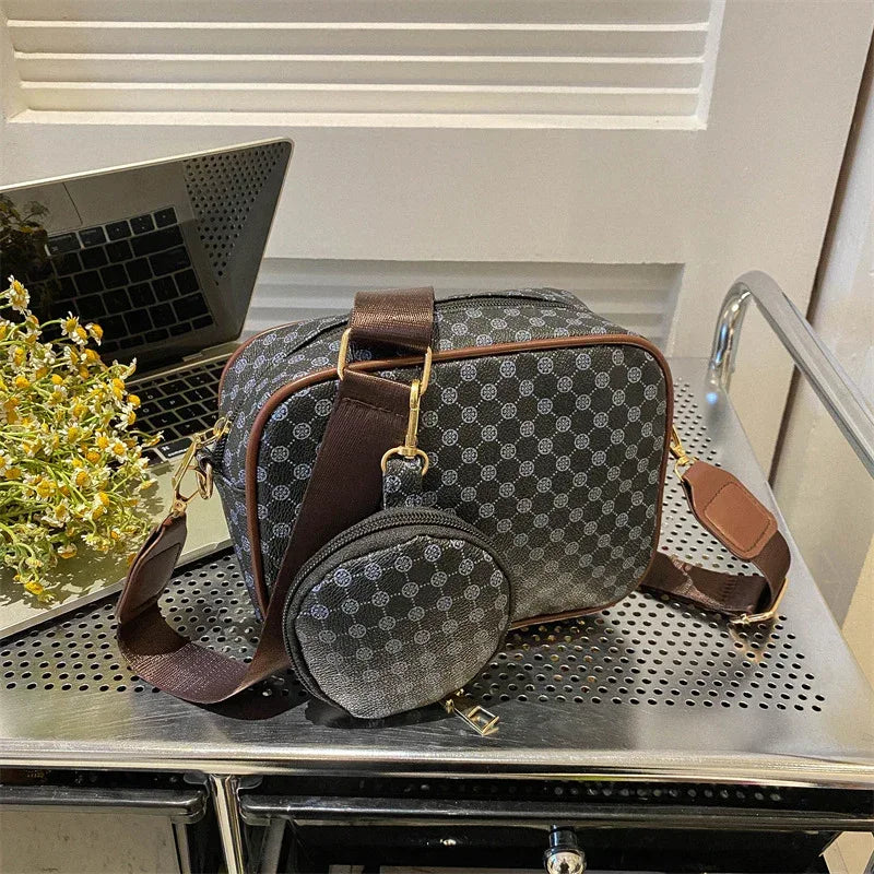 Vintage Pattern Crossbody Bags For Women Shoulder Shell Bag Trend Small Purse And Handbag Luxury Designer Female Square Bag Women's Bag - DanaFashionstore