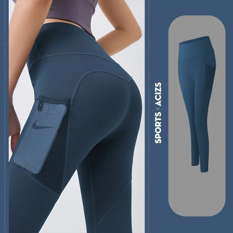 Yoga Pants Women With Pocket Leggings Sport Girl Gym Leggings Women Tummy Control Jogging Tights Female Fitness Pants - DanaFashionstore