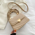 Women Handbags Fashion Chain Shoulder Bags With Love Metal Design - DanaFashionstore