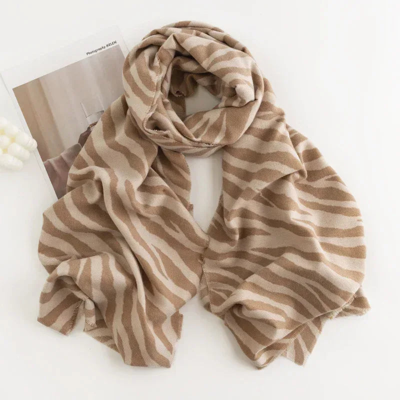 Leopard Print Artificial Cashmere Scarf Women's Warm Scarf Winter - DanaFashionstore