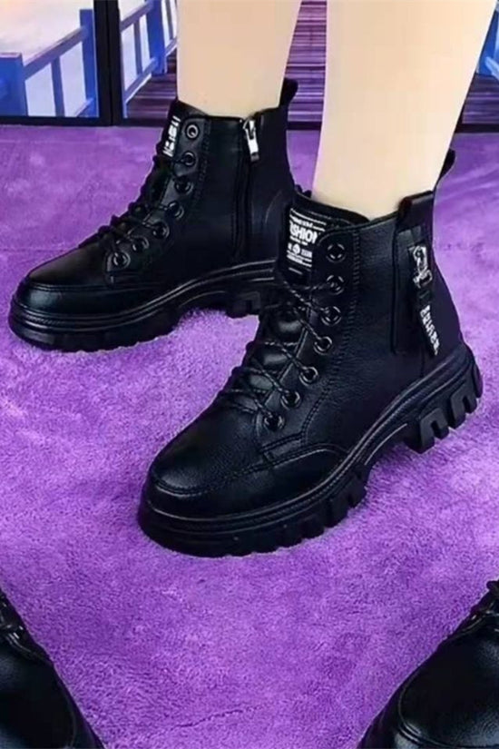 Spring And Autumn British Style Single Side Ankle Boots