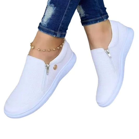 New Casual Sports Fashion Women's Zipper Sneakers - DanaFashionstore