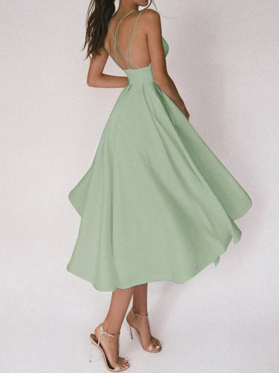 Sexy V-neck Suspender Dress Summer Fashion A-Line Long Dresses For Women - DanaFashionstore