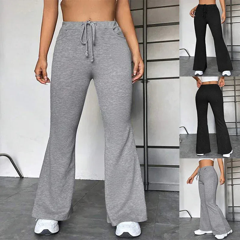 European And American Stitching Yoga Exercise Pants Outdoor Casual Flared Pants - DanaFashionstore