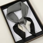 Artificial Silk Striped High-grade Korean Style Stylish Beach Arm Bag Silk Scarf - DanaFashionstore