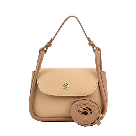 Retro Crossbody Contrast Color Saddle Shoulder Small Square Bag - Dana Fashion