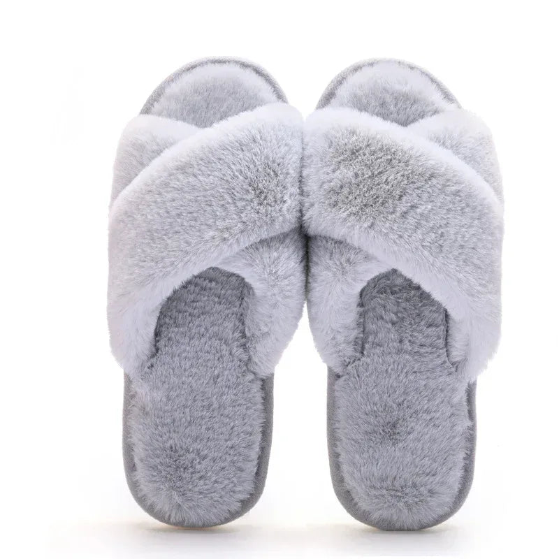 Lovely Simple Home Warm Flat Cotton Slippers - DanaFashionstore