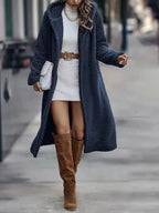 Autumn Winter Fashion Elegant Long Coat Woman Plush Warm Faux Fleece Coat Women Teddy Jacket Female Teddy Coat Outwear Ladies - DanaFashionstore