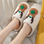 Christmas Shoes Winter Home Slippers Elk Soft Cozy Bedroom Slipper Slip On House Shoes - DanaFashionstore