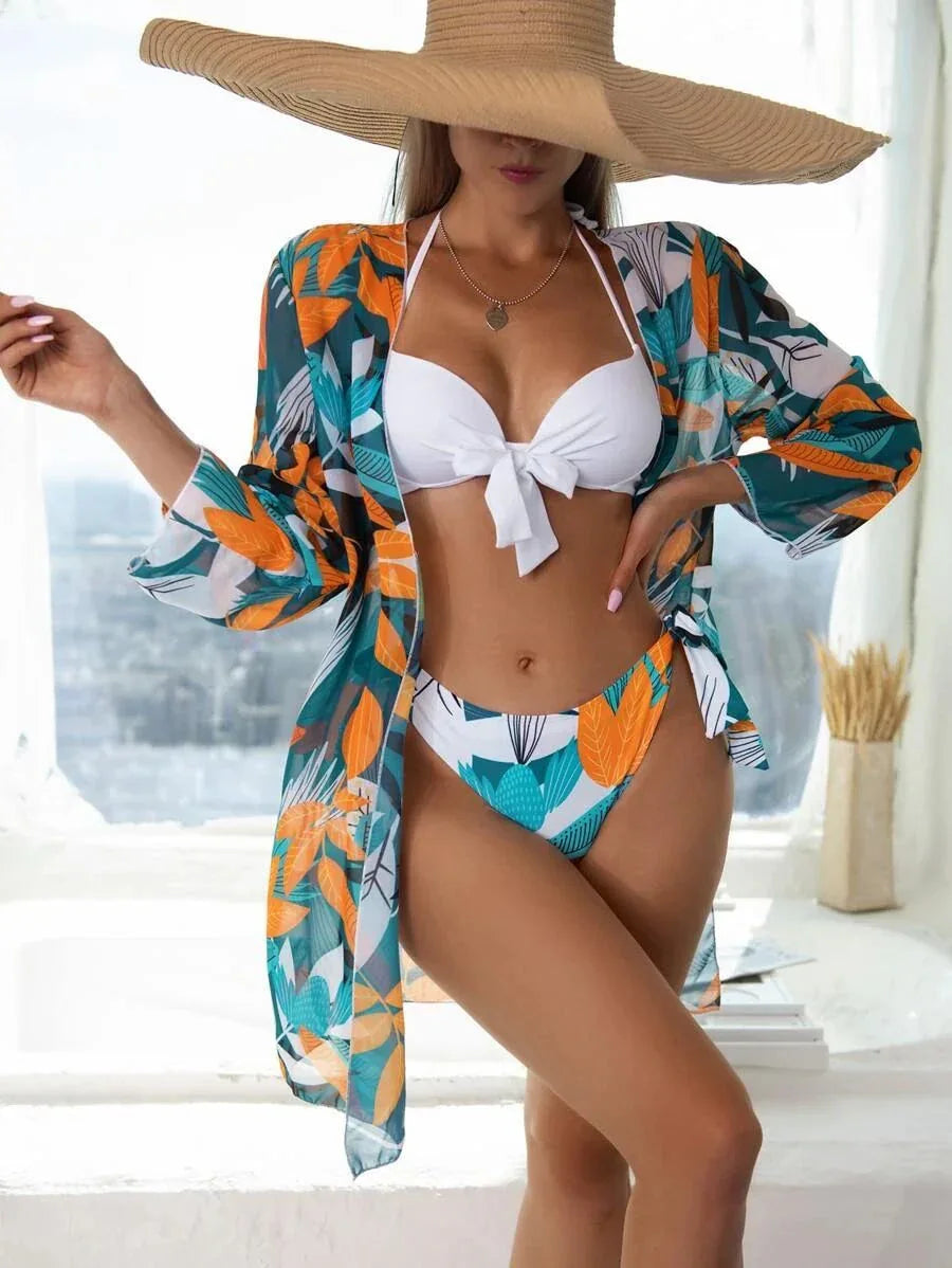 Women's Three-piece Bikini Mesh Split Swimsuit - DanaFashionstore