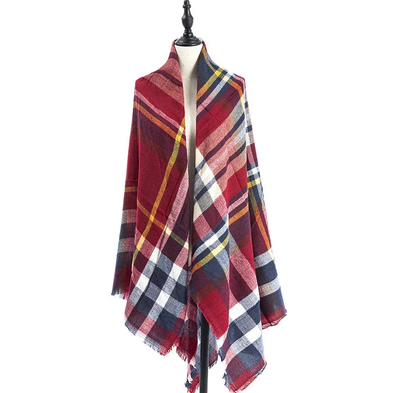 Women's Cashmere-like Plus-sized Double-sided Qicaigei Scarf Shawl - DanaFashionstore