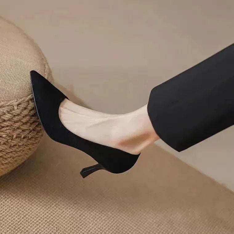 New Women's Shoes Workplace Work Shoes Black High Heels - DanaFashionstore