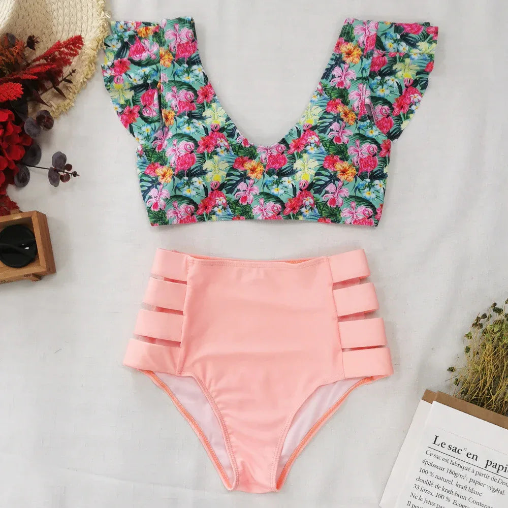 Women's Flounced Bikini Split Swimsuit - DanaFashionstore