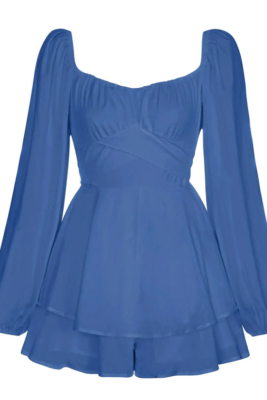 Women Jumpsuit Short Puff Sleeve Fashion Ruffle Shorts - DanaFashionstore