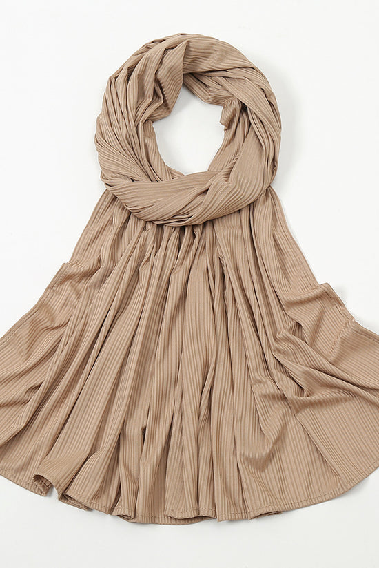 Women's Knitted Thread Cotton Striped Solid Color Scarf
