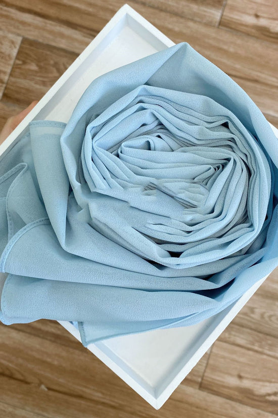 Women's Hijab Solid Pearl Chiffon Scarf