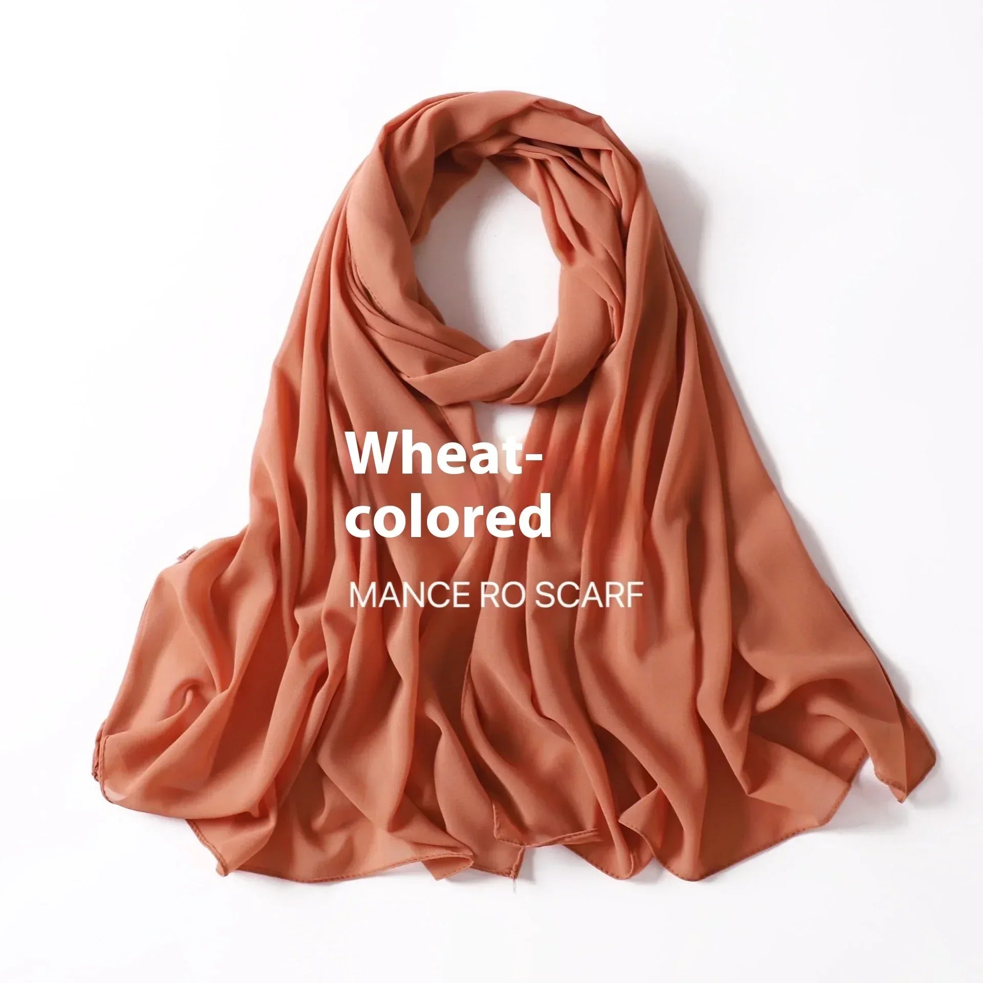 Pure Color Pearl Chiffon Scarf Headcloth Veil Chiffon Scarf - DanaFashionstore