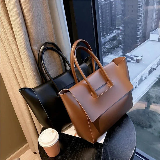 Fashion Women Shoulder Bags Large Capacity Handbags Simple Retro Tote Bags Solid Color Famous Brand High Quality Bags - DanaFashionstore