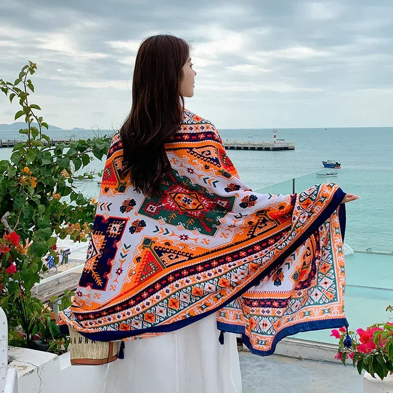 Sun-proof All-matching Shawl Beach Travel Dual-use Outdoor Beach Towel - DanaFashionstore