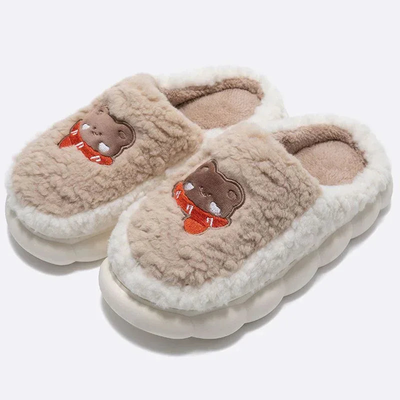 Thick Plush Cute Slippers Female Indoor - DanaFashionstore