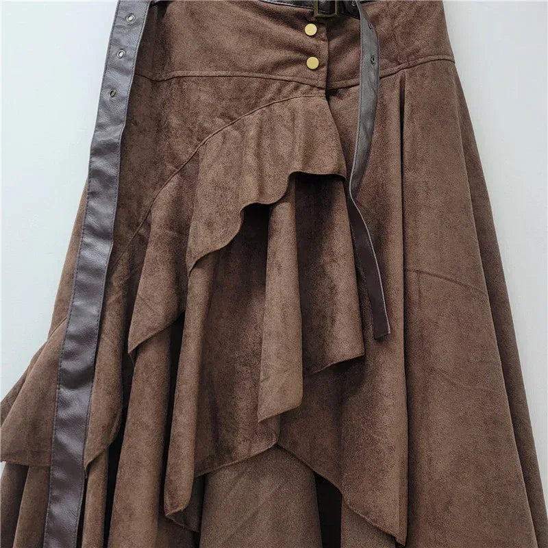 Personalized Hot Girl Style Irregular Deerskin Velvet Skirt - DanaFashionstore