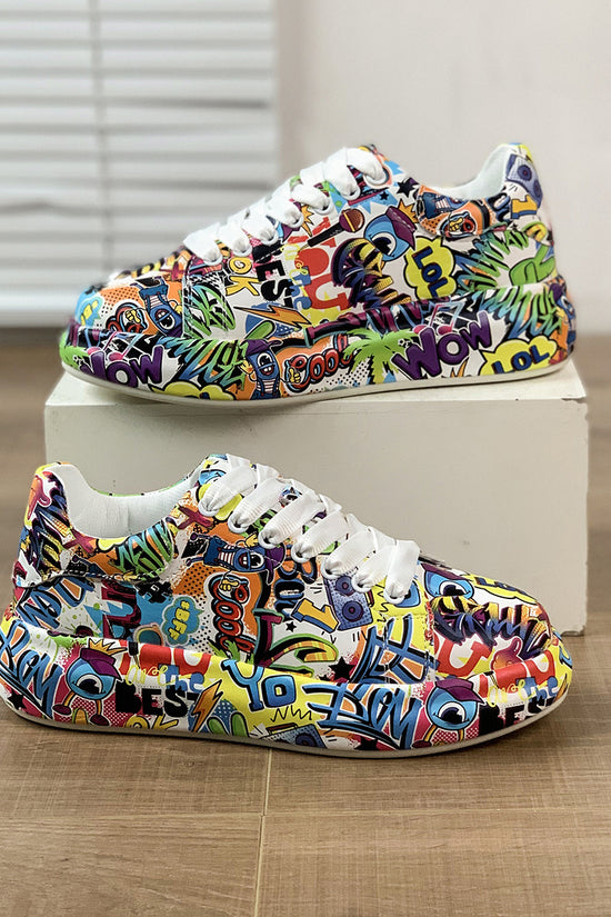 Hand-painted Shoes Women's Platform Casual Shoes Painted Sports