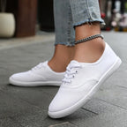 Women's Running Training Solid White Shoes - DanaFashionstore