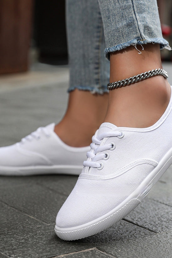 Women's Running Training Solid White Shoes