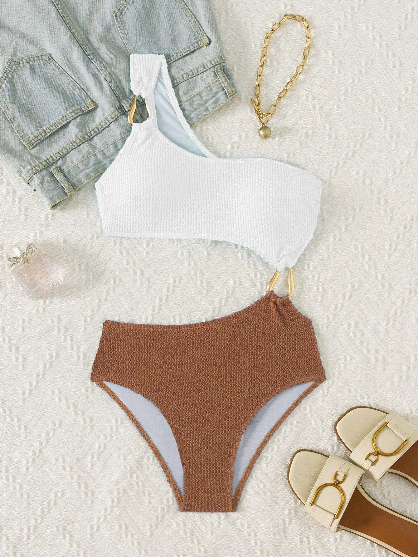 Color Contrast Patchwork Bikini Swimsuit Suit - DanaFashionstore