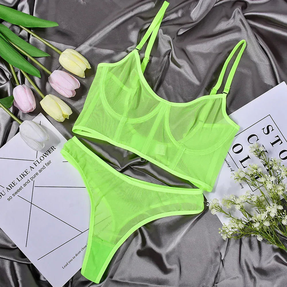 Underwear Mesh Gathered See-Through Comfortable Women's Suit - DanaFashionstore